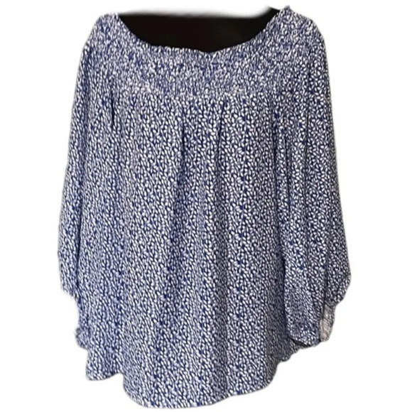 Royal Blue Medium Flowy Off the Shoulder Blouse​ - Picture 1 of 9